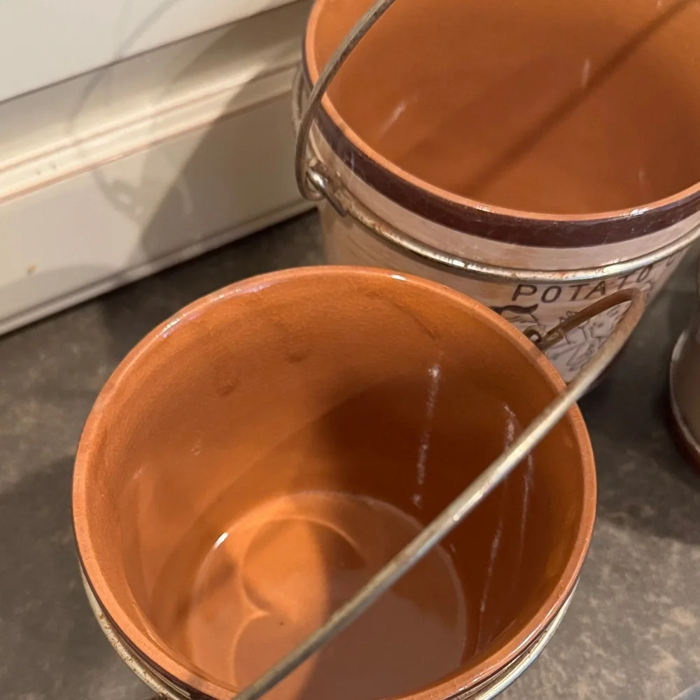 Vintage 1950’s-60’s Snack Buckets Set